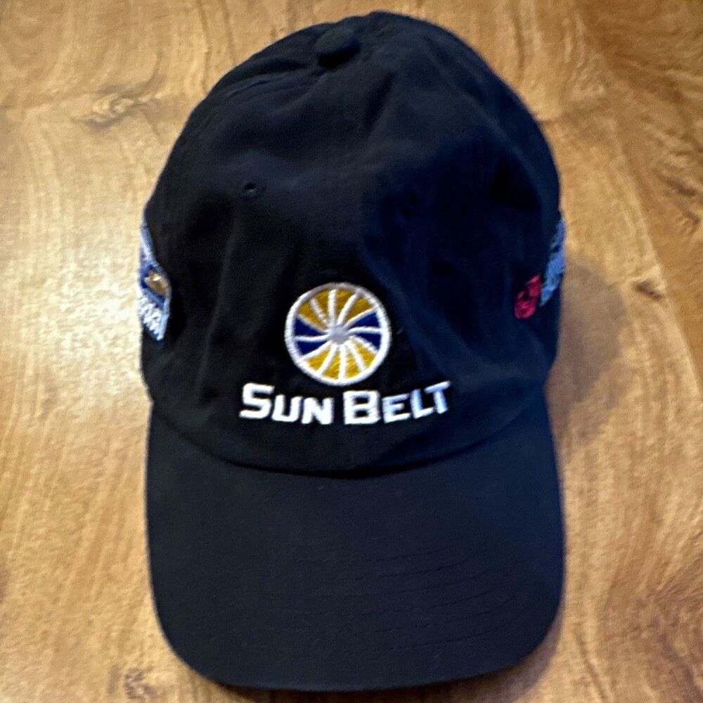 Jaxx Pas Prints Sun Belt Conference Championship Black Adjustable Hat One Size